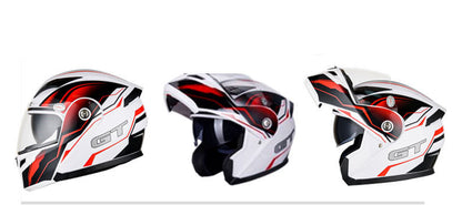 Premium Bluetooth Motorcycle Helmet - Advanced Wireless Communication System with Built-in FM Radio & Audio