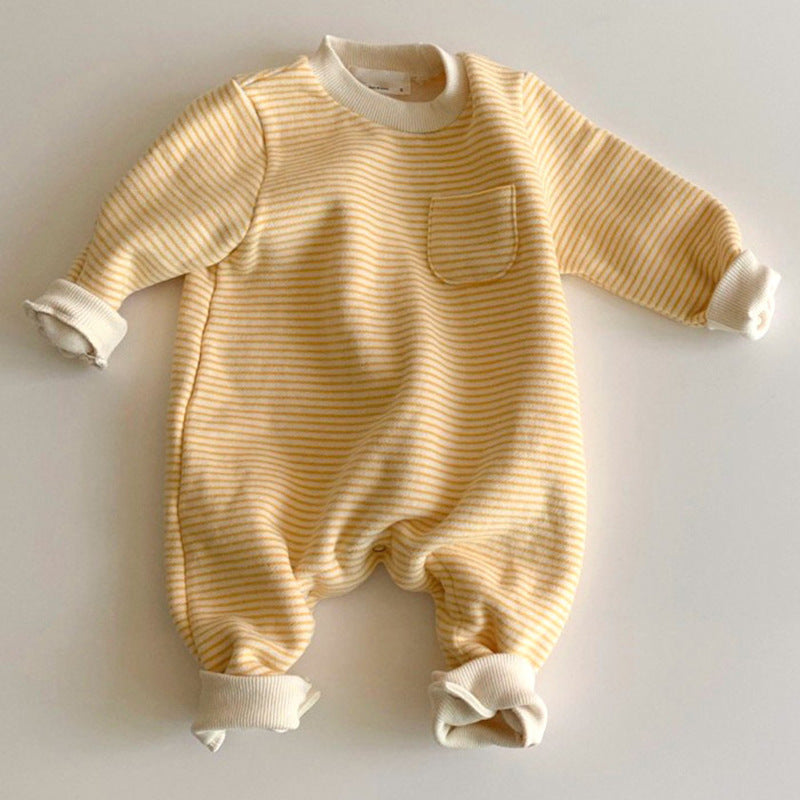 Striped Baby Jumpsuit – Comfortable and Stylish One-Piece Outfit for Babies to Wear Outdoors