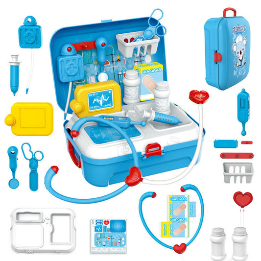 17PCS Children's Pretend Play Doctor Toy Set – Educational Medical Kit for Kids, Role Play Doctor Set, Fun Toy Set for Boys & Girls