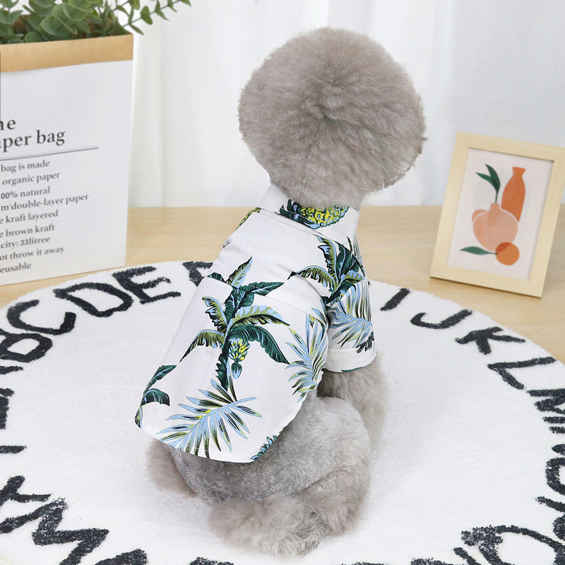 Premium Hawaiian Dog Shirt - Lightweight Summer Pet Clothing for Hot Weather