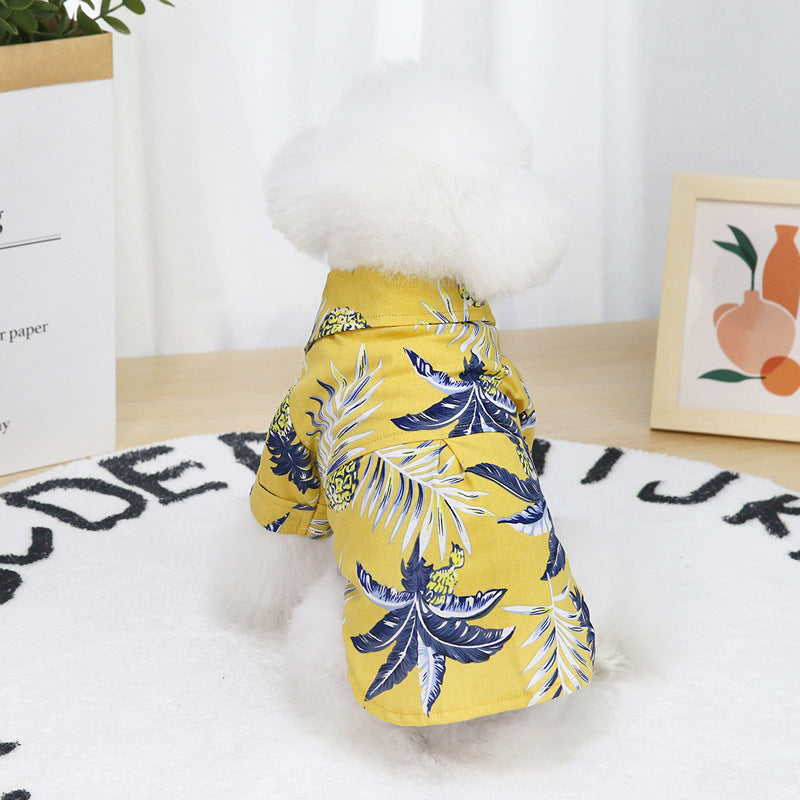 Premium Hawaiian Dog Shirt - Lightweight Summer Pet Clothing for Hot Weather