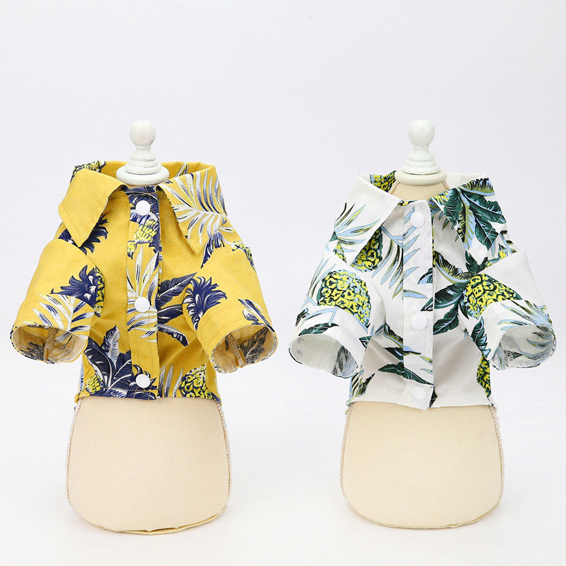 Premium Hawaiian Dog Shirt - Lightweight Summer Pet Clothing for Hot Weather