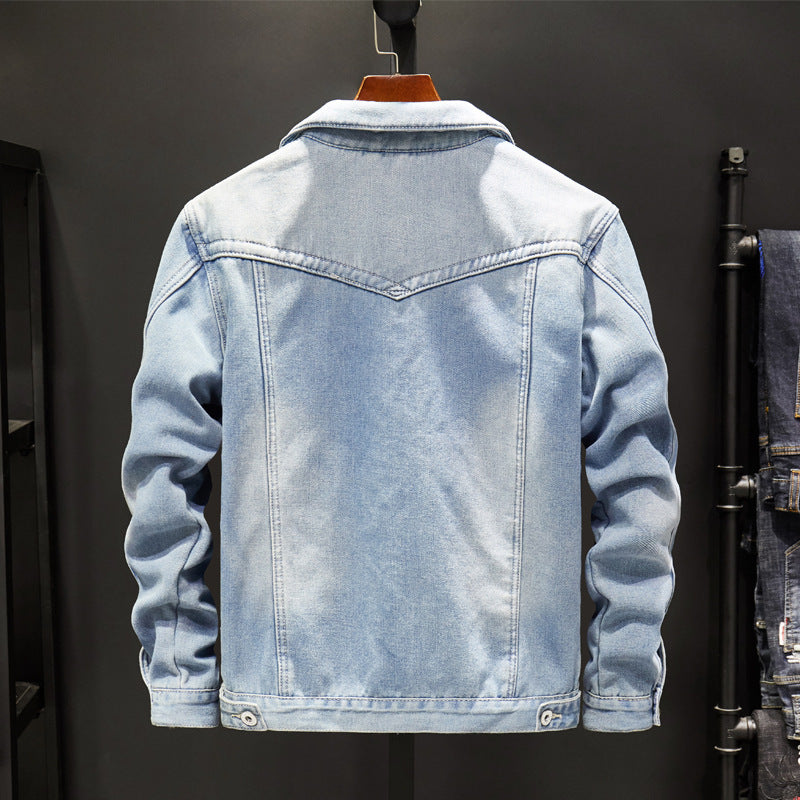 Korean Style Denim Jacket for Men, Casual Trendy Gown Top, Stylish and Comfortable Outerwear