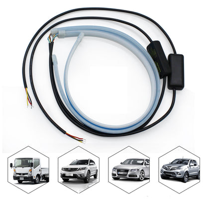 Premium Flexible LED DRL Strips - Waterproof Daytime Running Lights with Turn Signal & Brake Function