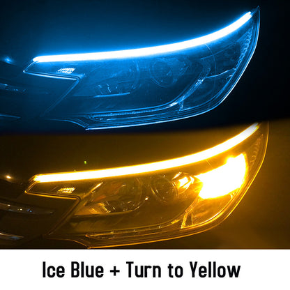Premium Flexible LED DRL Strips - Waterproof Daytime Running Lights with Turn Signal & Brake Function