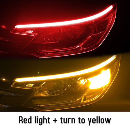 Premium Flexible LED DRL Strips - Waterproof Daytime Running Lights with Turn Signal & Brake Function
