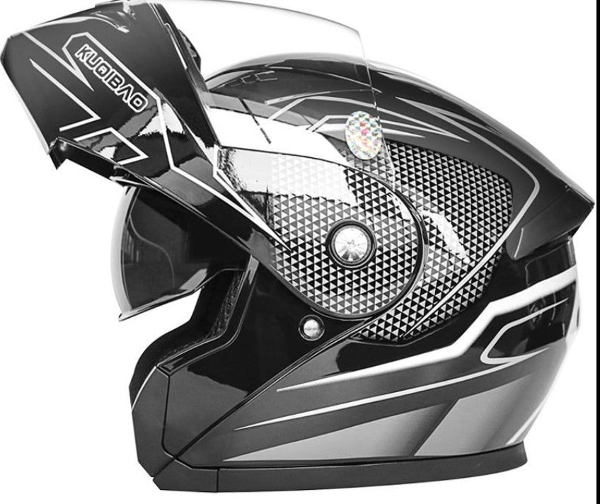 Premium Bluetooth Motorcycle Helmet - Advanced Wireless Communication System with Built-in FM Radio & Audio