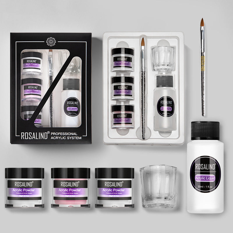 Complete Professional Acrylic Nail Kit - Salon-Quality System with Powder, Liquid & Tools for Perfect Extensions