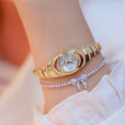 Women's Diamond Bracelet Watch - Luxury Gold
