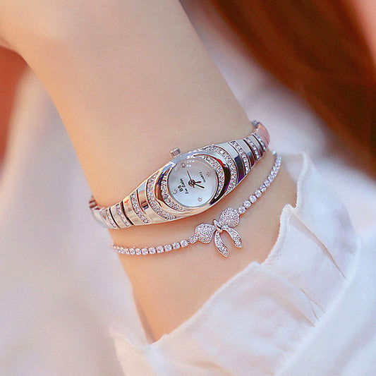 Women's Diamond Bracelet Watch - Luxury Gold
