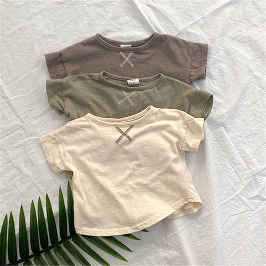 Summer Baby T-Shirt – Soft and Comfortable Simple Short-Sleeved Tee for Boys and Girls