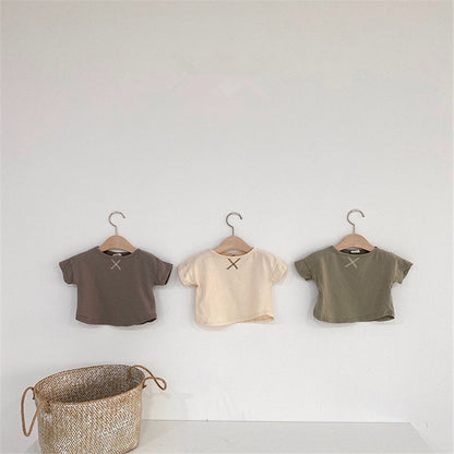 Summer Baby T-Shirt – Soft and Comfortable Simple Short-Sleeved Tee for Boys and Girls