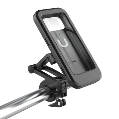 Waterproof Mobile Phone Stand – Folding Navigation Holder & Rainproof Case for Bicycle & Motorcycle