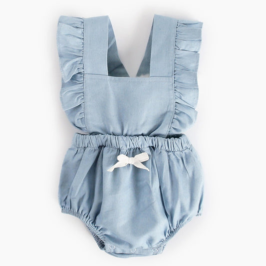 Ins Denim Baby One-Piece Bodysuit – Stylish Spring Baby Romper for Infants