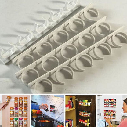 Premium Clip N Store Kitchen Organizer - Space-Saving Spice Rack & Bottle Storage System
