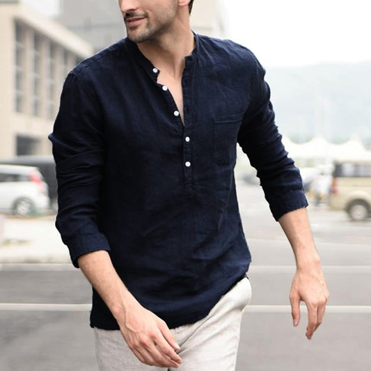 Plaid Collar Turn-Down Shirt for Men – Stylish and Comfortable Men’s Tops