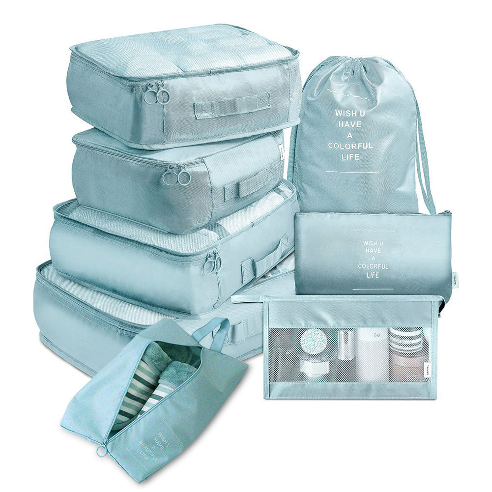 8-Piece Luggage Divider & Packing Cube Set – Travel Storage Bags for Clothes, Underwear, and Shoes
