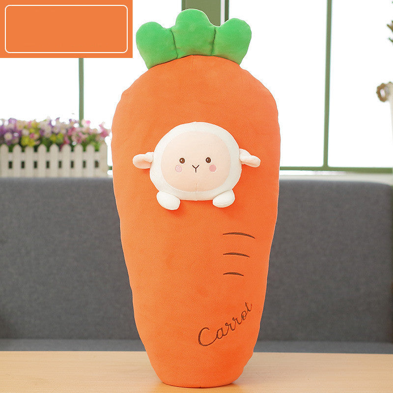 Cute Banana Pillow & Carrot Doll Plush Toy – Soft Fruit Plush Stuffed Toy for Kids, Decorative Sofa Cushion