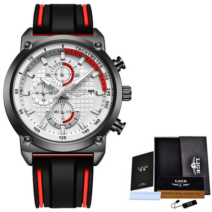 New Creative Blue Men's Luxury Quartz Chronograph Wristwatch – Stainless Steel Sports Watch