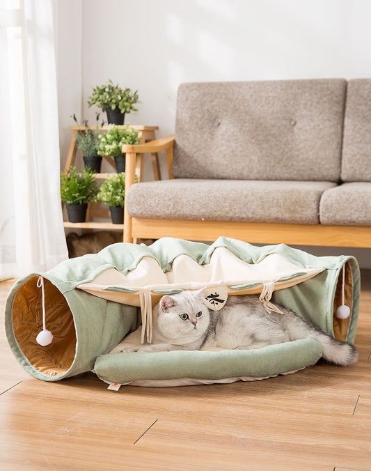 Premium Collapsible Cat Play Tunnel - Interactive Exercise & Entertainment System for Indoor Cats
