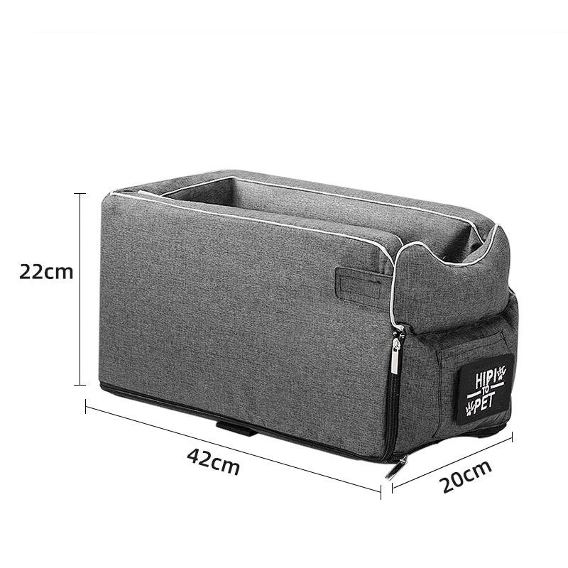 Premium Car Pet Safety Seat - Luxury Travel Bed & Carrier for Dogs & Cats with Enhanced Protection