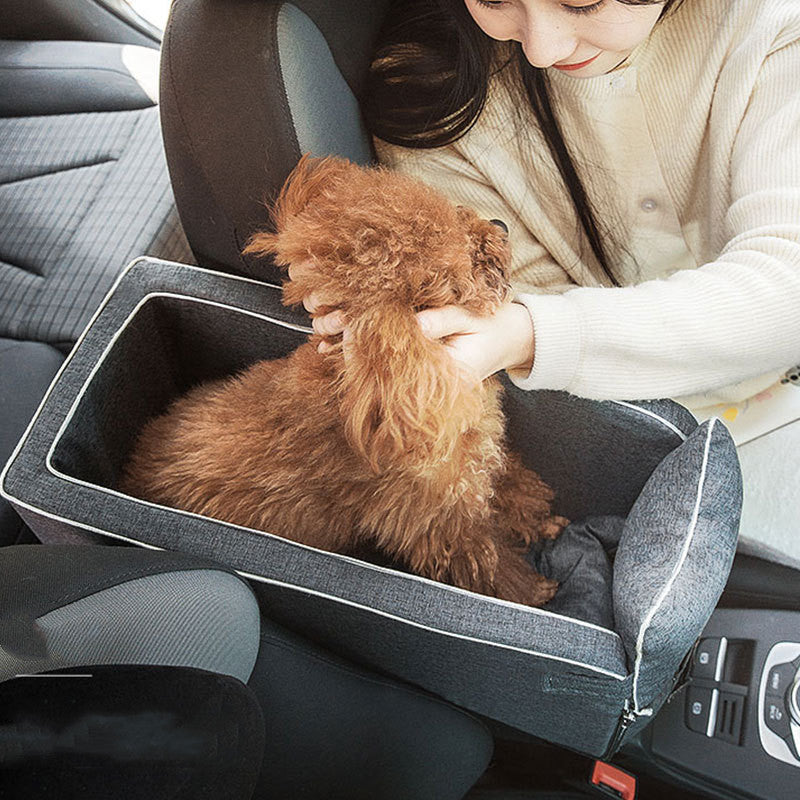 Premium Car Pet Safety Seat - Luxury Travel Bed & Carrier for Dogs & Cats with Enhanced Protection
