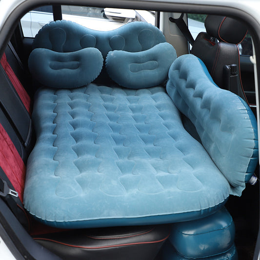 Premium Inflatable Car Air Mattress - Luxury Travel Bed with Pillows for Ultimate Comfort on Road Trips & Camping