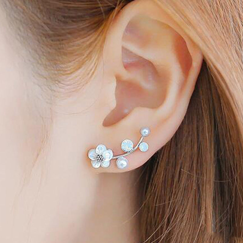 Natural Landscape Mountain Ear Climber Earrings - Trekking & Geography Jewelry