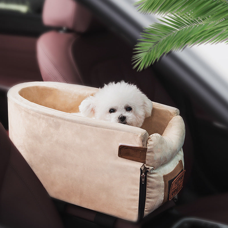 Premium Car Pet Safety Seat - Luxury Travel Bed & Carrier for Dogs & Cats with Enhanced Protection