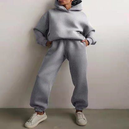Women’s Casual Hoodie Tracksuit – Two-Piece Sweater and Hoodie Set