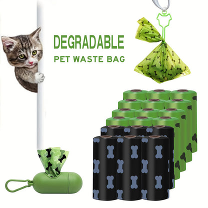 Premium Biodegradable Dog Waste Bags - Extra Thick Leak-Proof Poop Bags with Dispenser (15 Bags/Roll)