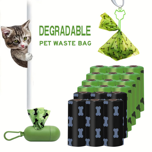 Premium Biodegradable Dog Waste Bags - Extra Thick Leak-Proof Poop Bags with Dispenser (15 Bags/Roll)