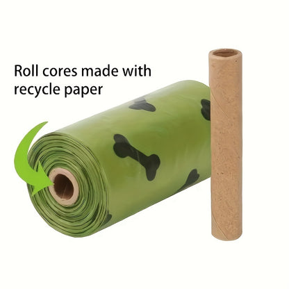 Premium Biodegradable Dog Waste Bags - Extra Thick Leak-Proof Poop Bags with Dispenser (15 Bags/Roll)