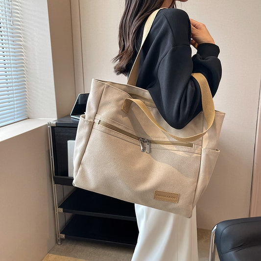 Canvas Shoulder Bag - Women's Tote Handbag, Durable & Stylish