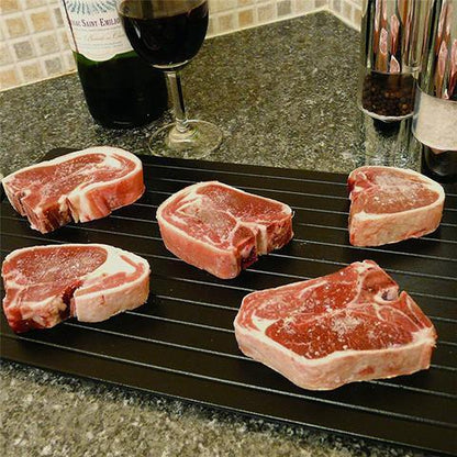 Premium Aluminum Defrosting Tray - Professional Rapid Thawing System for Safe, Fast Food Preparation
