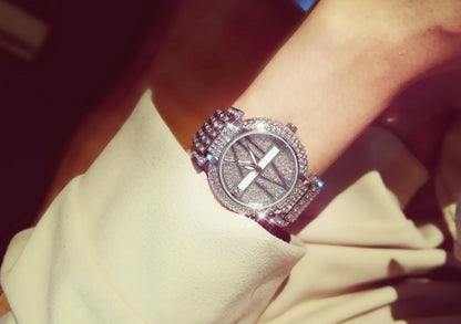 Luxury Diamond Women’s Watch - Fashion Brand Stainless Steel Bracelet Quartz Wristwatch