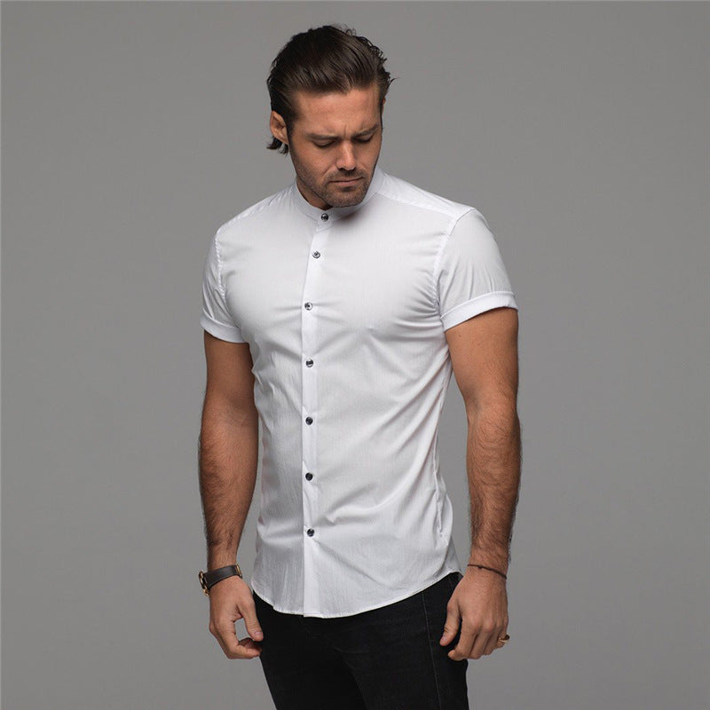 New Summer Fitness Shirt for Men - Cotton Short Sleeve Sports Top, Cool & Breathable Casual Fashion
