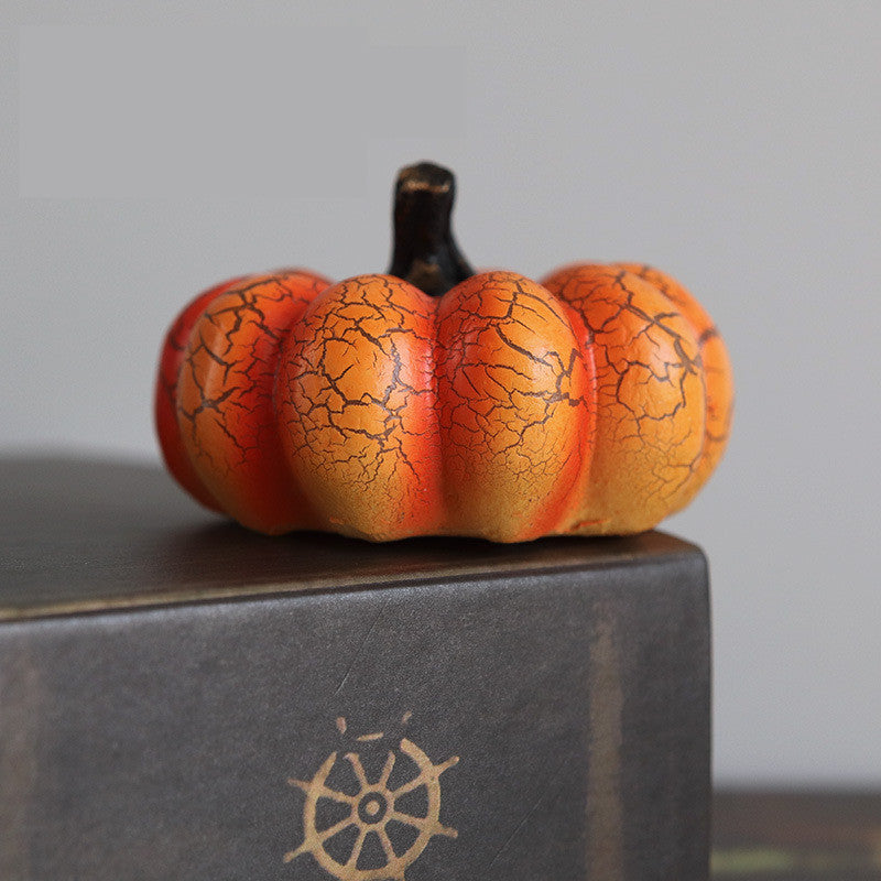 Premium LED Halloween Pumpkin Lantern - Realistic Resin Candle Lamp | Safe Spooky Decoration
