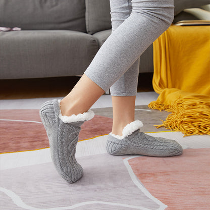 Winter Woolen Socks for Women – Thick, Warm Non-Slip Foot Warmers & Bedroom Slippers