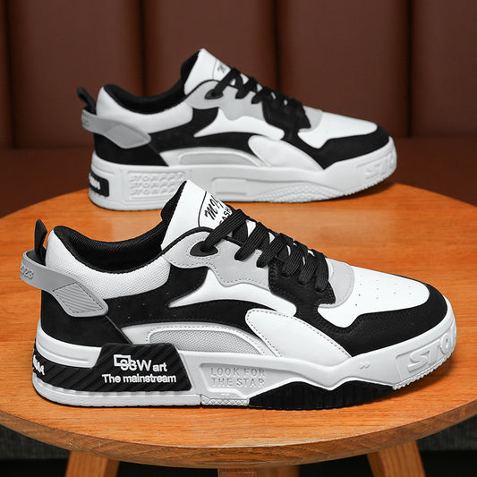 New Men's Breathable White Sneakers – Lightweight Casual Shoes for Walking, Running & Daily Wear