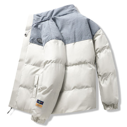 Men's Winter Warm Casual Stand-Up Collar Down Cotton Coat – Fashion Loose Sports Thickened Outwear Coats
