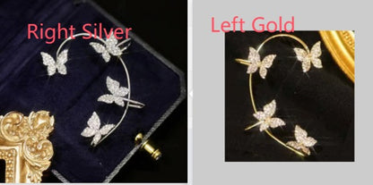 Fashion Butterfly Ear Clip and Ear Hook - Stylish Women's Jewelry for Elegant Looks
