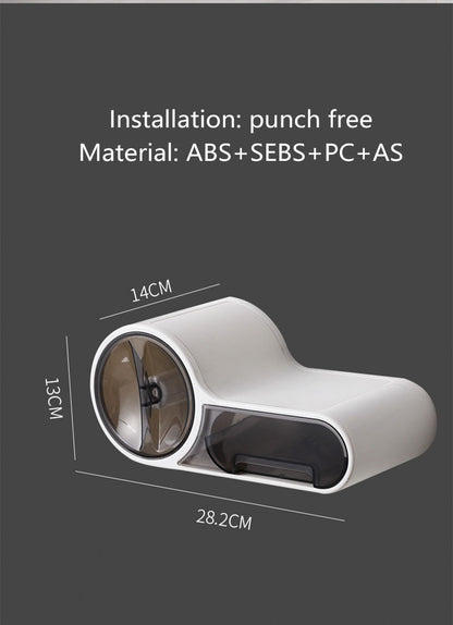 Premium Bathroom Toilet Paper Holder - Elegant Wall-Mount Storage Solution for Modern Bathrooms