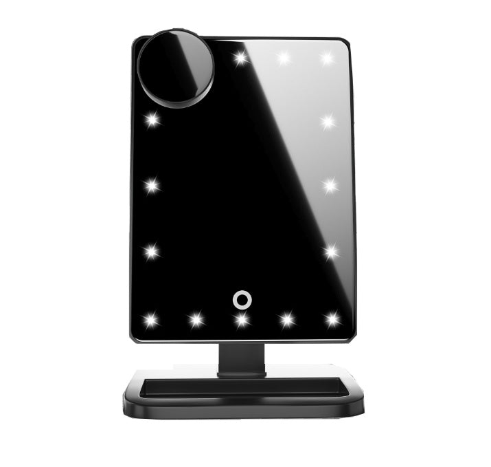 Luxury Smart LED Makeup Mirror – Touch Screen Vanity with Bluetooth Speaker & 10X Magnification for Professional Beauty