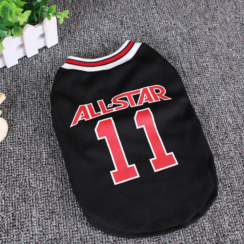 Premium Sports Dog Vest - Stylish Soccer-Themed Pet Apparel for Spring & Summer