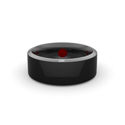 Smart Ring Wearable Device – Multifunctional High-Tech Black Ring for Health, Fitness & Notifications