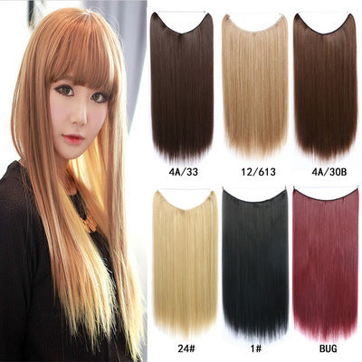 Premium 22-Inch Invisible Wire Hair Extensions - Silky Straight Synthetic Hairpieces | 13 Styles