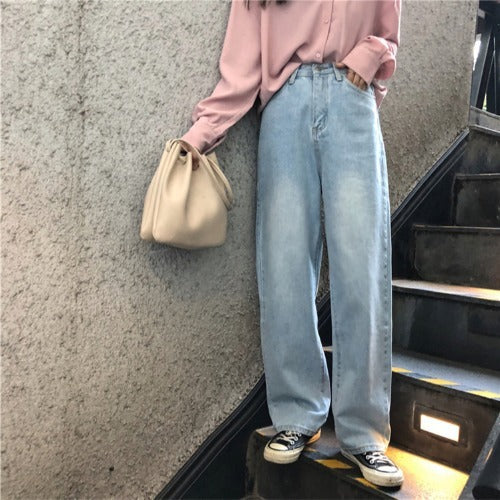 Women's High-Waisted Stretch Jeans – Slim Fit Denim Pants for Casual or Streetwear Outfits