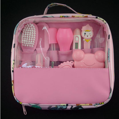 Newborn Baby Care Kit – Complete Grooming Set with Nose Cleaner, Nail Clipper, Earpick, Toothbrush, Hair Brush, and Scissors