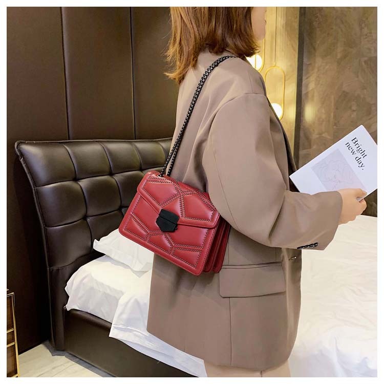 Small Square Shoulder Bag with Studs, Fashionable Crossbody Bag for Women
